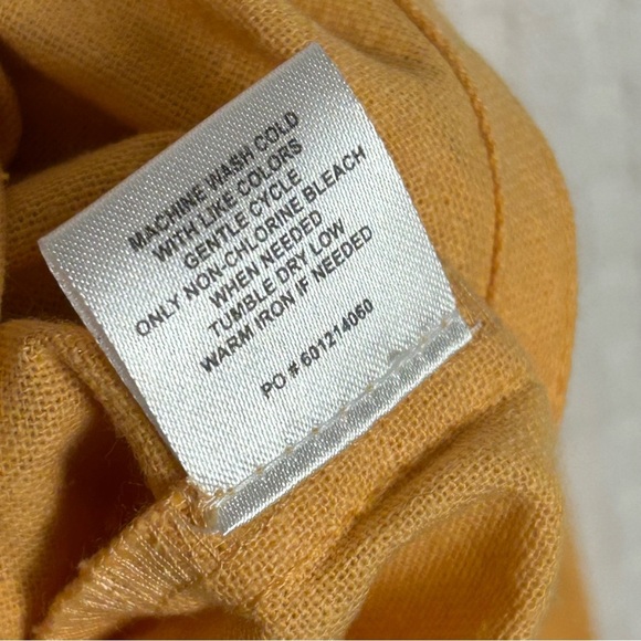 NEW NorthStyle Tunic Top 2X Goldenrod Button Front Blouse Cotton Rayon Boxy Fit - Picture 5 of 10